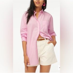 J Crew Factory Button up shirt. New with tag. Icy pink.